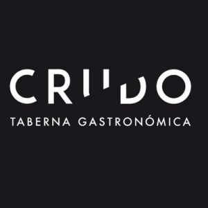 Logotipo de restaurante crudo taberna gastronomica
